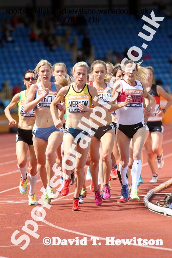 Womens 5000 metres, 2014 Sainsbury's British Championships. Photo: David T. Hewitson/Sports for All Pics